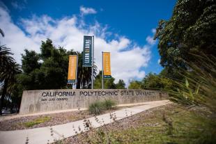 The entrance to Cal Poly's campus.