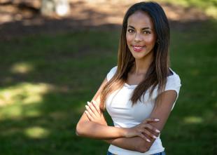 A portrait of student Rebeka Moges.