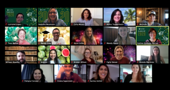Members of the Educational Leadership Administration Program celebrate their graduation on Zoom.