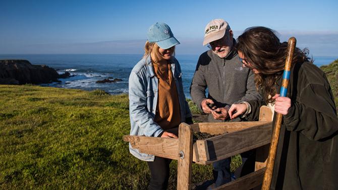 Students from Dr. Terry Jones’s Archaeological Field Methods class (ANT 310) assisted with excavations conducted by the National Parks Service on islands off the coast of Santa Barbara.