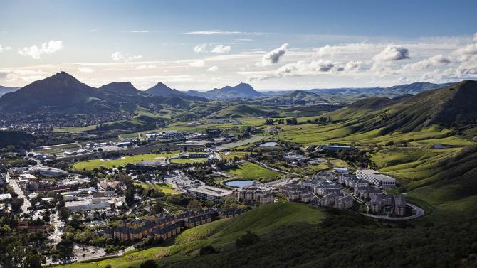 Overview of campus from above. 