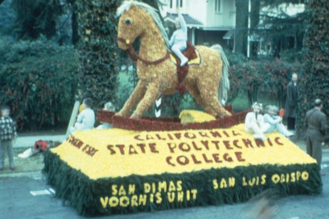 Cal Poly's first float from 1949