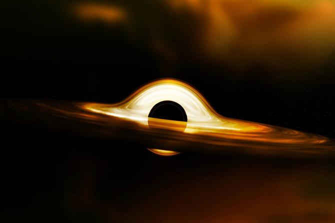 Image of a Black Hole in space