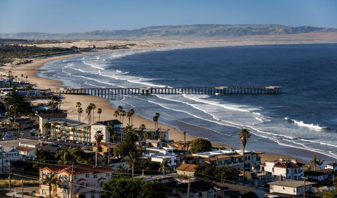 A view of Pismo Beach taken from the Pismo Preserve.